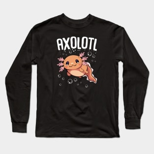 Axolotl - Adorable & Cute Kawaii Salamander Long Sleeve T-Shirt